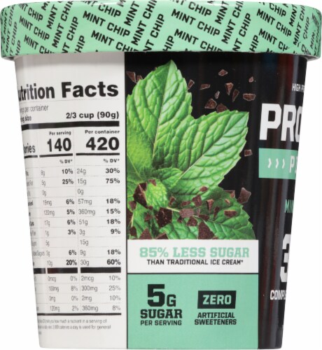 Protein® Pints Mint Chip Ice Cream Pint Perspective: left