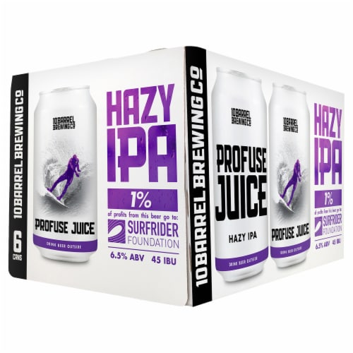 10 Barrel Brewing Co. Profuse Juice Hazy IPA Perspective: left