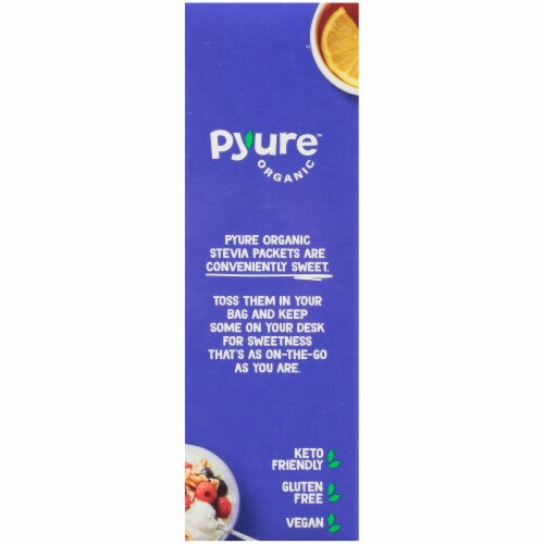 Pyure Organic Stevia Granular Sweetener Packets Perspective: left