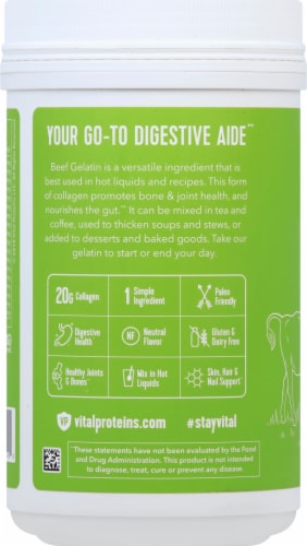 Vital Proteins Unflavored Beef Gelatin Perspective: left