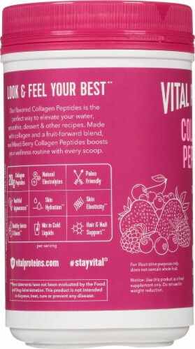 Vital Proteins® Collagen Peptides Mixed Berry Dietary Supplement Perspective: left