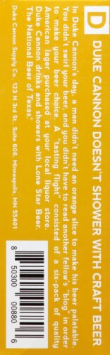 Duke Cannon Woodsy Sandalwood Scent Lone Star Beer Soap Perspective: left