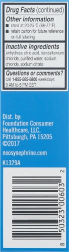 Neo-Synephrine Regular Strength Cold and Allergy Nasal Spray Perspective: left
