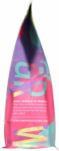 Huckleberry Roasters Blue Orchid Blend Whole Bean Coffee Perspective: left