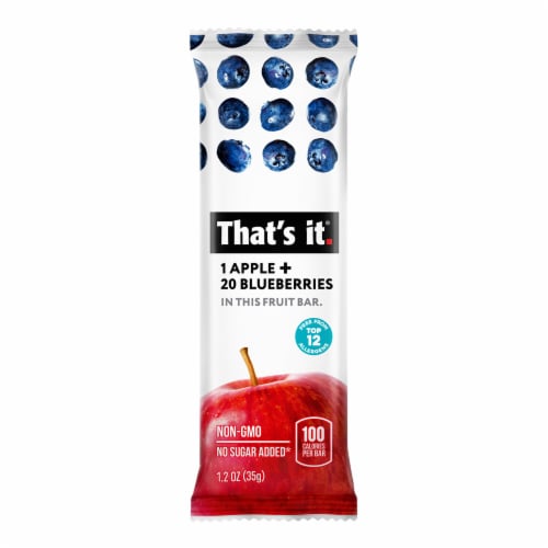 That's It® Apple and Blueberry Fruit Bars Perspective: left
