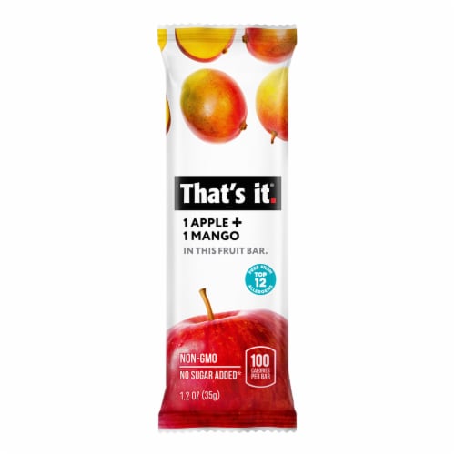 That's It Apple and Mango Fruit Bars Perspective: left
