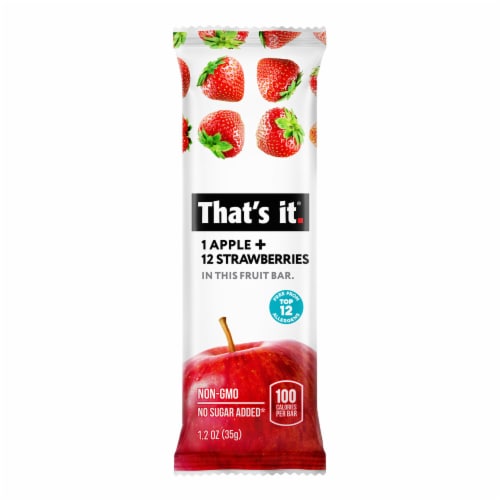 That's It® Apple and Strawberry Fruit Bars Perspective: left