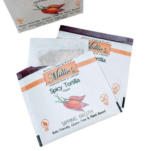Millie's Spicy Tortilla Sipping Broth - 36 Count Perspective: left