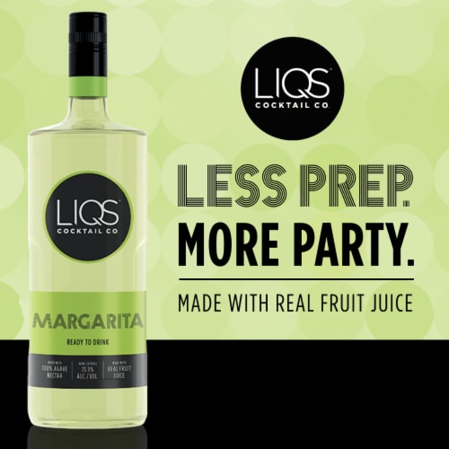 LIQS® Margarita Ready to Drink Cocktail Perspective: left