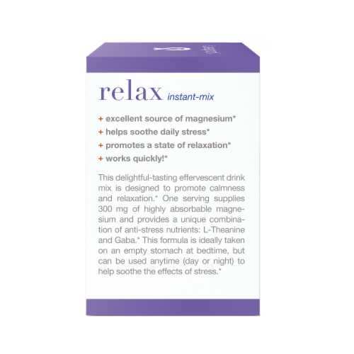 Youtheory Relax Natural Berry Flavor Instant-Mix Powder Packets Perspective: left