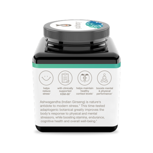 Youtheory® Ashwagandha Vegetarian Capsules 1000mg Perspective: left