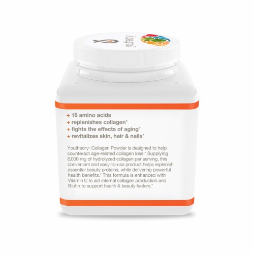 Youtheory® Skin, Hair & Nail Unflavored Formula Collagen Powder Perspective: left