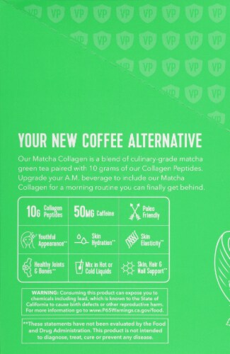 Vital Proteins Matcha Collagen Packets Perspective: left