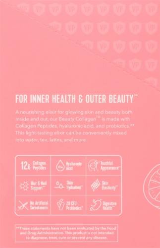 Vital Proteins Beauty Collagen Strawberry Lemon Packets Perspective: left
