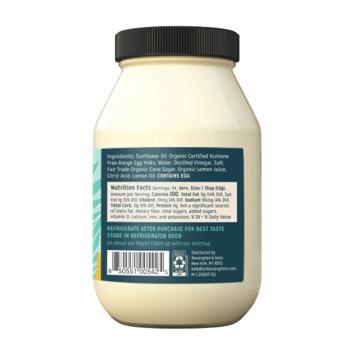 Sir Kensington's Keto & Paleo Classic Mayonnaise Gluten-Free Condiment Perspective: left