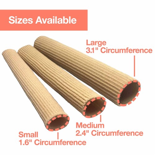 ZenToes Open Toe Tubes Fabric Gel Lined Sleeves Protect Corns, Blisters - 5 Pack (Small) Perspective: left