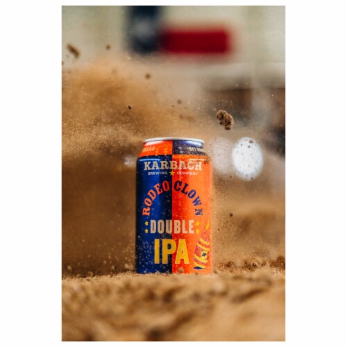 Karbach Brewing Company Rodeo Clown Double IPA Perspective: left