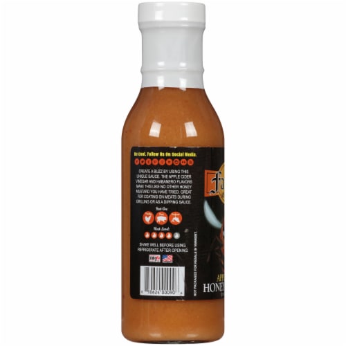 Fat Boy Apple Cider Honey Mustard Sauce Perspective: left