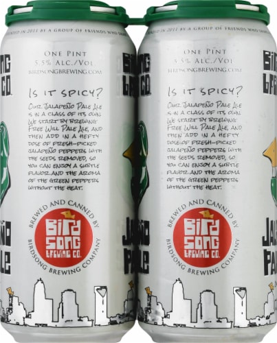 Birdsong Brewing Co. Jalapeno Pale Ale Perspective: left