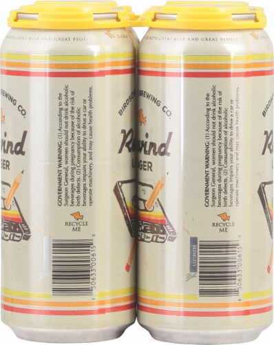 Birdsong Brewing Company Rewind Lager Perspective: left