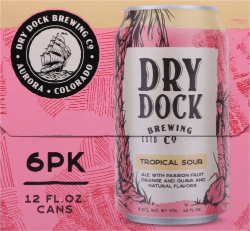 Dry Dock Brewing Tropical Sour Ale Beer Perspective: left