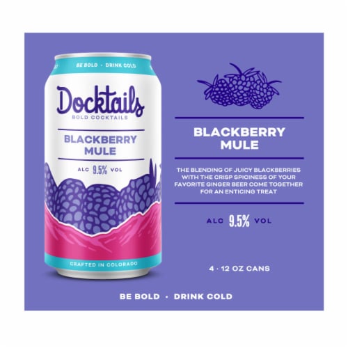 Dry Dock Docktails Blackberry Mule Cocktail Perspective: left