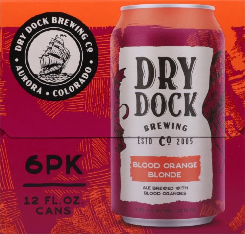 Dry Dock Brewing Blood Orange Blonde Ale Perspective: left