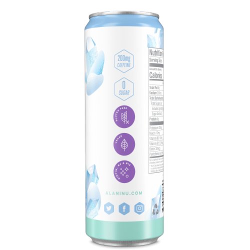 Alani NU Arctic White™ Energy Drink Can Perspective: left