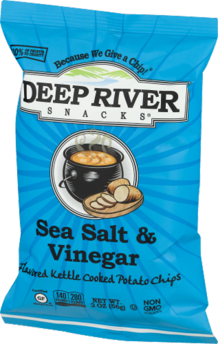 Deep River Snacks Sea Salt & Vinegar Kettle Cooked Potato Chips Perspective: left