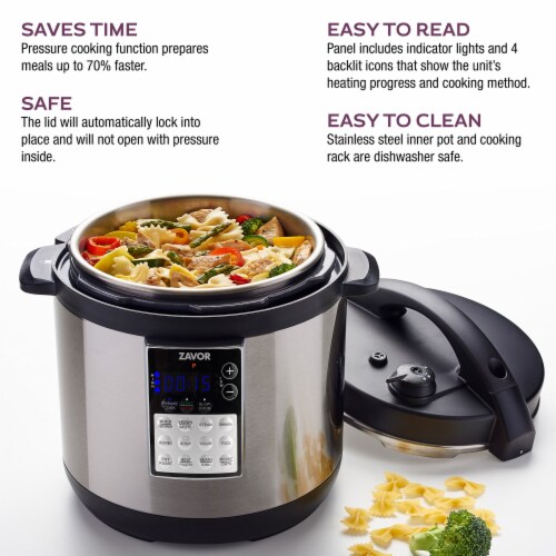 Zavor LUX LCD 6 Quart Multicooker - Electric Pressure Cooker, Slow Cooker & Rice  Cooker, 6 Quart - Kroger