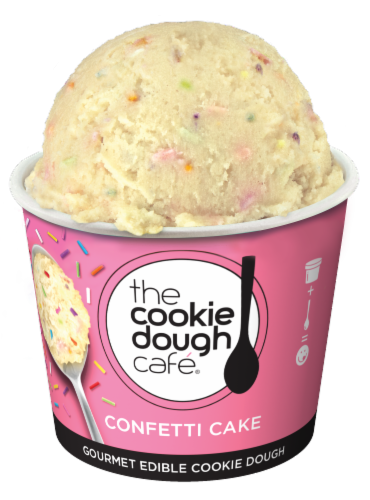 The Cookie Dough Cafe® Gourmet Edible Cookie Dough Chocolate Chip/Confetti Cake Variety Pack Perspective: left