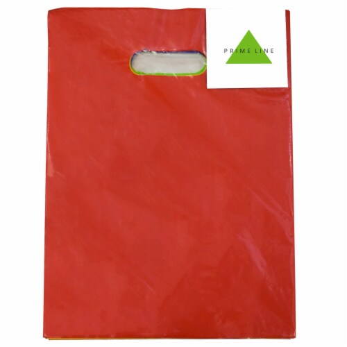 Prime Line Packaging Plastic Bags with Handles 2 Mil Assorted Neon Multi Bags 100 Pcs – 12x15 Perspective: left