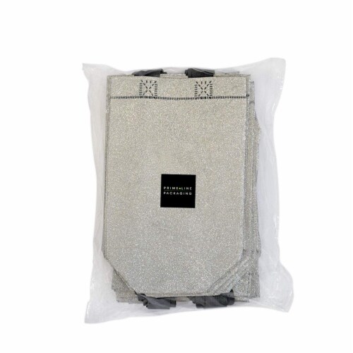 Prime Line Packaging Reusable Glitter Gift Bag with Handles Perspective: left