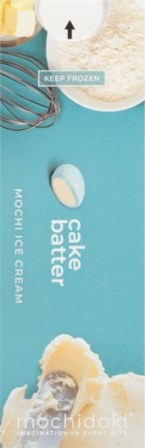 Mochidoki™ Cake Batter Ice Cream Mochi Perspective: left