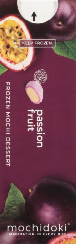 Mochidoki™ Vegan Passion Fruit Ice Cream Mochi Perspective: left