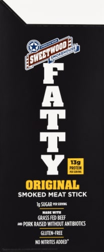 Sweetwood™ Fatty Original Smoked Meat Stick Perspective: left