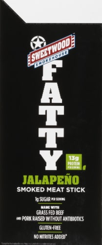 Sweetwood™ Fatty Jalapeno Smoked Meat Stick Perspective: left