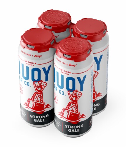 Buoy Beer Co. Rotating Seasonal Beer Perspective: left