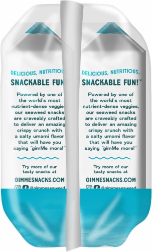 Gimme® Organic Premium Sea Salt Roasted Seaweed Snacks Perspective: left