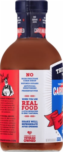 True Made Foods No Sugar Added Carolina Red BBQ Sauce Perspective: left