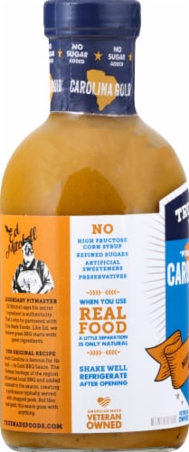True Made Foods No Sugar Added Carolina Gold BBQ Sauce Perspective: left
