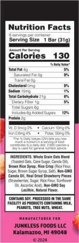 Junkless Strawberry Chewy Granola Bars Perspective: left