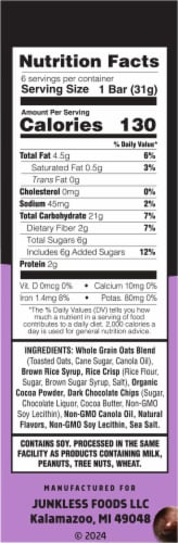 Junkless Double Chocolate Chewy Granola Bars Perspective: left