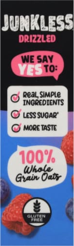 Junkless® Berries & Cream Chewy Drizzled Granola Bars Perspective: left