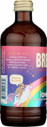 Brew Dr.® Love Organic Kombucha Bottle Perspective: left