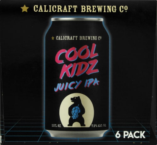 Calicraft Brewing Co. Cool Kidz Juicy IPA Perspective: left