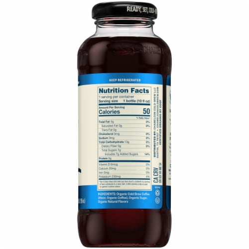 Chameleon Organic Cold Brew Lightly Sweetened Vanilla Coffee Perspective: left