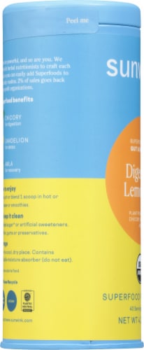 Sunkwink™ Digestion Lemonade Superfood Powder Perspective: left
