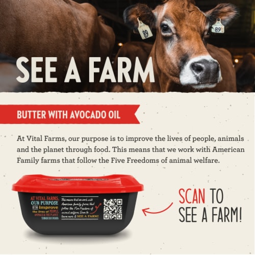 Vital Farms® Sea Salt & Avocado Oil Butter Perspective: left