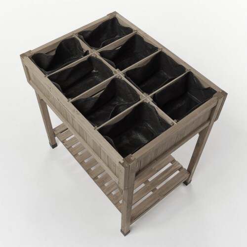 VegTrug Herb Garden (divider) Gray Wash FSC 100% Perspective: left